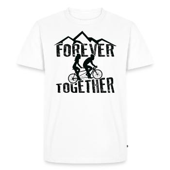 Tandem Bicycle Forever Together Cyclist Tandem - Men's Premium Organic T-Shirt - white - Front - Nico (187cm)