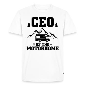 RV CEO Of The Motorhome Chef - T-shirt Premium bio Homme - blanc - Devant - Nico (187cm)