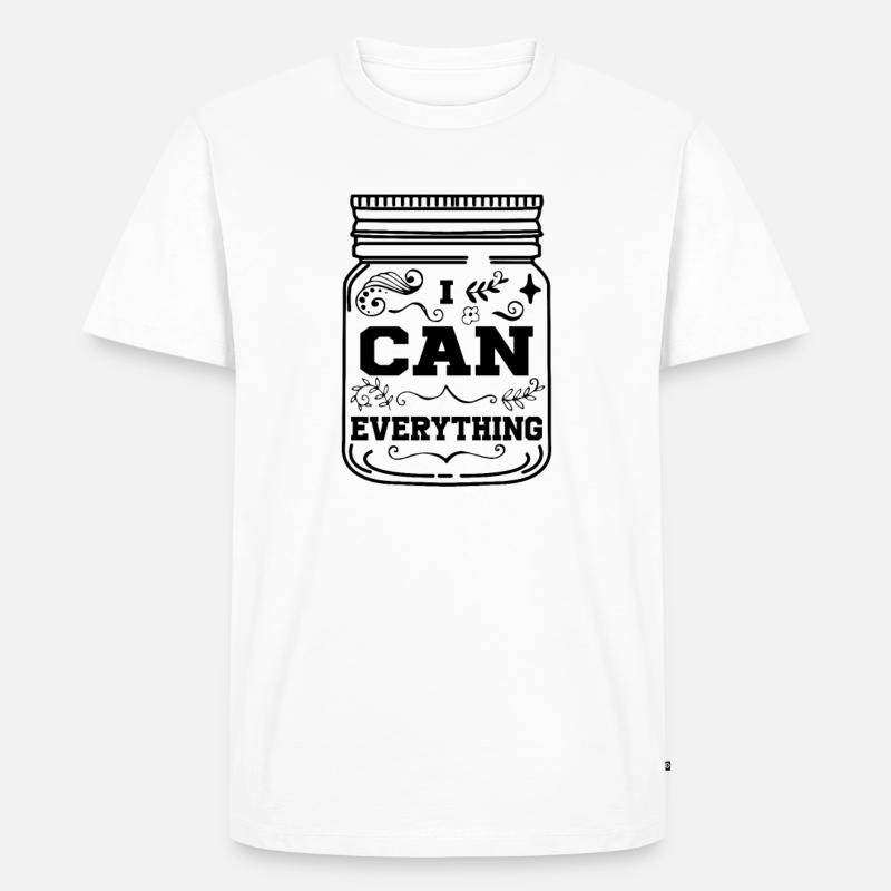 Selbstversorger Spruch - Gemüse Einkochen - Männer Premium Bio T-Shirt - Weiß