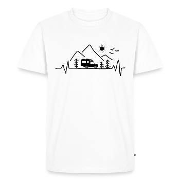 Pickup with cabin heartbeat settling cabin - Men's Premium Organic T-Shirt - white - Front - Nico (187cm)