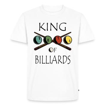 King Of Billiards Billardspieler Pool Billard - Men's Premium Organic T-Shirt - white - Front - Nico (187cm)