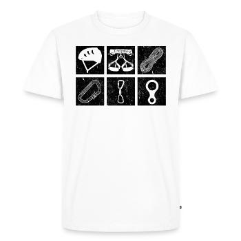 Climbing Gear Vintage for Climbers Climbing - Men's Premium Organic T-Shirt - white - Front - Nico (187cm)