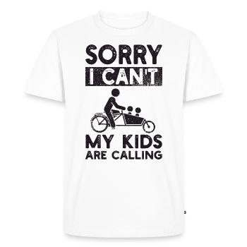 Vélo cargo Vélo cargo Vélo cargo - T-shirt Premium bio Homme - blanc - Devant - Nico (187cm)