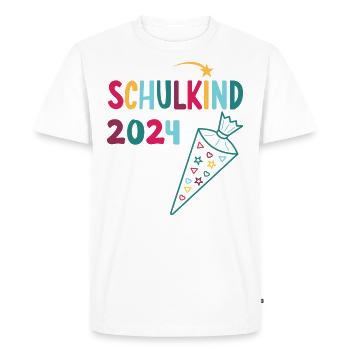 Start of school enrollment school child 2024 - Men's Premium Organic T-Shirt - white - Front - Nico (187cm)