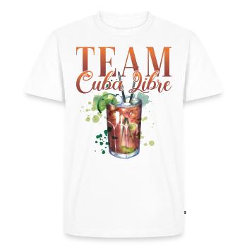 Team Cuba Libre Cocktail Bartender - Men's Premium Organic T-Shirt - white - Front - Nico (187cm)