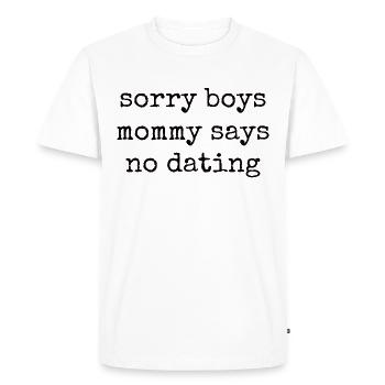 Désolée, la maman dit qu’il n’y a pas de rendez-vous - T-shirt Premium bio Homme - blanc - Devant - Nico (187cm)