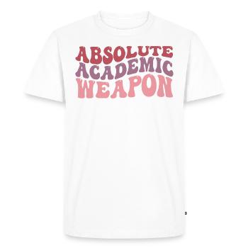 Student Absolute Academic Weapon - Men's Premium Organic T-Shirt - white - Front - Nico (187cm)