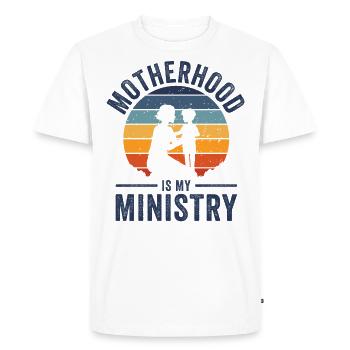 La maternité est mon ministère - T-shirt Premium bio Homme - blanc - Devant - Nico (187cm)