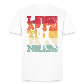 Danse latine Couple Formation rétro Rumba Danseur - T-shirt Premium bio Homme - blanc - Devant - Nico (187cm)