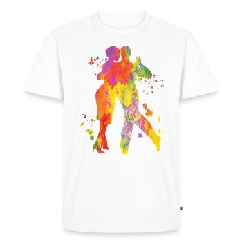 Argentine Tango Dancing Milonga Vals - Men's Premium Organic T-Shirt - white - Front - Nico (187cm)