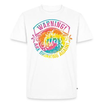 Warning The Girls Are Drinking Again - Men's Premium Organic T-Shirt - white - Front - Nico (187cm)