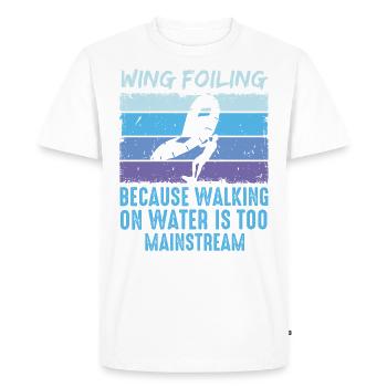 Wing Foil Wingsurf Aile de foil rétro - T-shirt Premium bio Homme - blanc - Devant - Nico (187cm)
