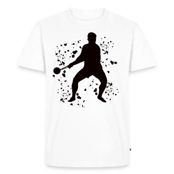 Hammer Thrower Colorsplash Hammer Throw - Men's Premium Organic T-Shirt - white - Front - Nico (187cm)