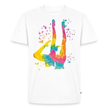 Natation artistique par équipe Natation synchronisée - T-shirt Premium bio Homme - blanc - Devant - Nico (187cm)