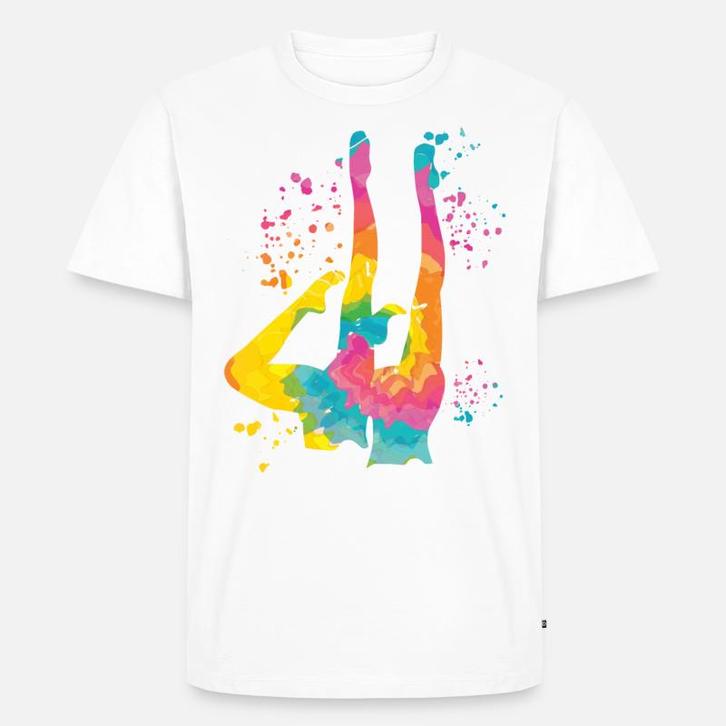 Artistic Swim Team Synchronschwimmen - Männer Premium Bio T-Shirt - Weiß