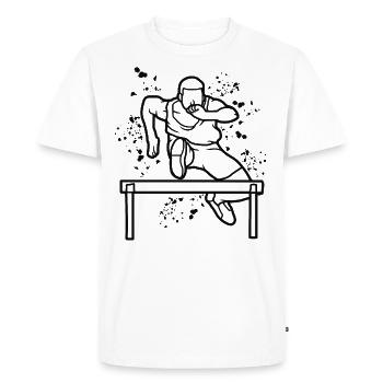 Hurdle Run Obstacle Course Kids Hurdle Run - Men's Premium Organic T-Shirt - white - Front - Nico (187cm)