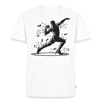 Lanceur de poids Colorsplash Lancer de poids - T-shirt Premium bio Homme - blanc - Devant - Nico (187cm)