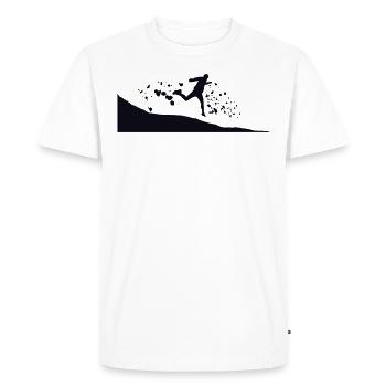 Trail Runner Cross Trail Mountain Runner - Men's Premium Organic T-Shirt - white - Front - Nico (187cm)