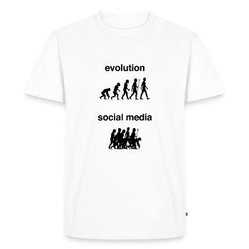 évolution de l'internet - T-shirt Premium bio Homme - blanc - Devant - Nico (187cm)