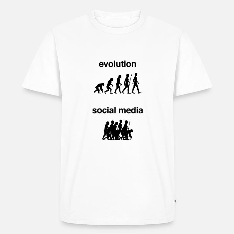 évolution de l'internet - T-shirt Premium bio Homme - blanc