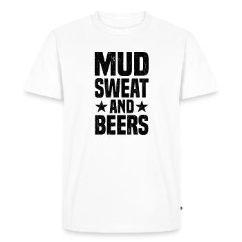 Dirt Bike Racing Dirt Track Motocross - Men's Premium Organic T-Shirt - white - Front - Nico (187cm)