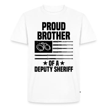 Sheriff Police Law Officer Guard - Men's Premium Organic T-Shirt - white - Front - Nico (187cm)