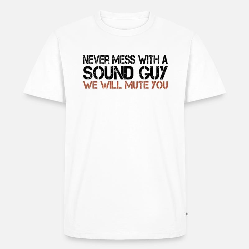 Tontechniker Tontechnik Musik - Männer Premium Bio T-Shirt - Weiß