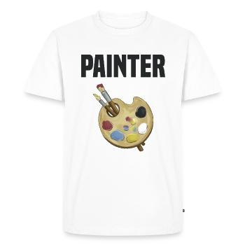 Peinture Art Peintre Artiste Art - T-shirt Premium bio Homme - blanc - Devant - Nico (187cm)