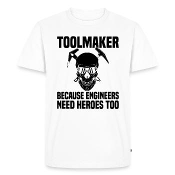 Cnc Mechanist Machinist Tolerance Issues - Men's Premium Organic T-Shirt - white - Front - Nico (187cm)