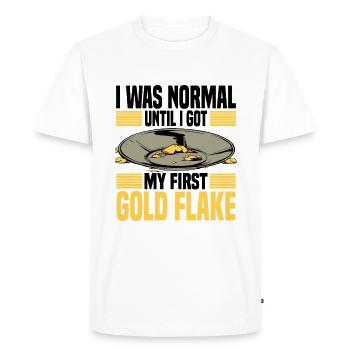 Gold panning - Men's Premium Organic T-Shirt - white - Front - Nico (187cm)