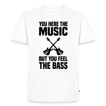 Guitare basse - T-shirt Premium bio Homme - blanc - Devant - Nico (187cm)