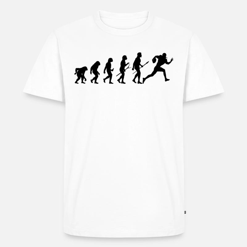 rugby evolution - Männer Premium Bio T-Shirt - Weiß