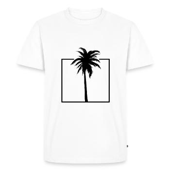 Palms Holiday Travel Beach Sun Sea Palm - T-shirt Premium bio Homme - blanc - Devant - Nico (187cm)