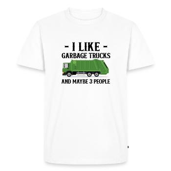 Camion à ordures Müllmann - T-shirt Premium bio Homme - blanc - Devant - Nico (187cm)
