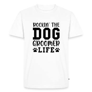 Dog Dog Groomer Scissors Dog groomer Dog Salon - Men's Premium Organic T-Shirt - white - Front - Nico (187cm)