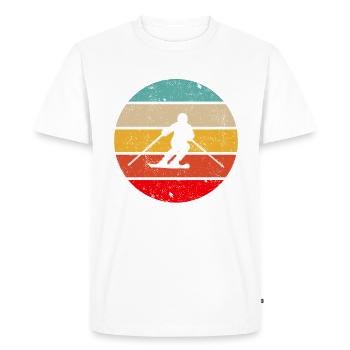 Retro skiing - Men's Premium Organic T-Shirt - white - Front - Nico (187cm)