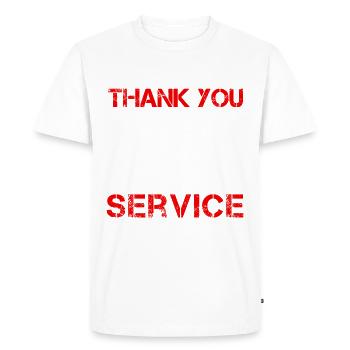 Honneur de la Journée des anciens combattants Merci pour votre service - T-shirt Premium bio Homme - blanc - Devant - Nico (187cm)