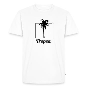 Tropea Palm Tree Holiday Trip Souvenir - T-shirt Premium bio Homme - blanc - Devant - Nico (187cm)