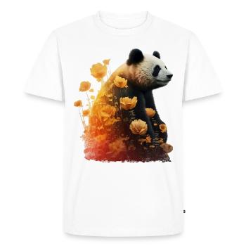 Panda Art Animal Lovers Panda Bear Bear Motif - T-shirt Premium bio Homme - blanc - Devant - Nico (187cm)