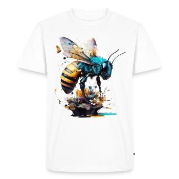 Bee Gift Art Beekeeper Artwork Animal Animals - Men's Premium Organic T-Shirt - white - Front - Nico (187cm)