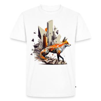 Fox Artwork Art Foxes Animals Gift Zoo - Men's Premium Organic T-Shirt - white - Front - Nico (187cm)