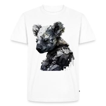 Koala Polygon Art Dessin Cadeau Animal Zoo - T-shirt Premium bio Homme - blanc - Devant - Nico (187cm)