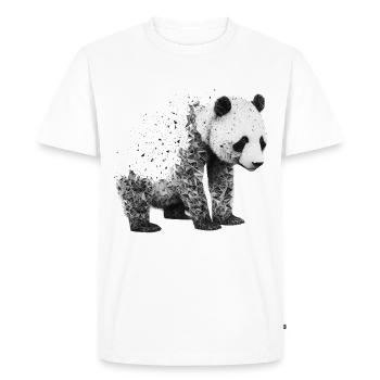 Panda Art Cadeau Animal Panda Bear Dessin Motif - T-shirt Premium bio Homme - blanc - Devant - Nico (187cm)