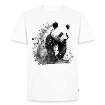 Panda Art Cadeau Animal Panda Bear Dessin Motif - T-shirt Premium bio Homme - blanc - Devant - Nico (187cm)