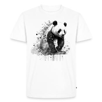 Panda Art Cadeau Animal Panda Bear Dessin Motif - T-shirt Premium bio Homme - blanc - Devant - Nico (187cm)