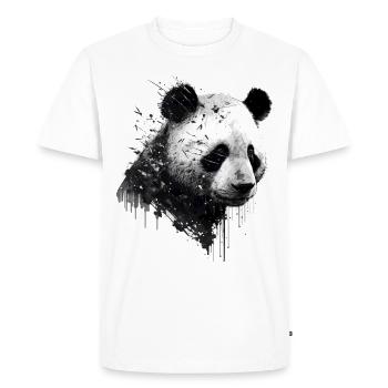 Panda Art Cadeau Animal Panda Bear Dessin Motif - T-shirt Premium bio Homme - blanc - Devant - Nico (187cm)
