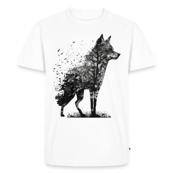 Wolf Art Drawing Artwork Gift Animal Zoo - Men's Premium Organic T-Shirt - white - Front - Nico (187cm)