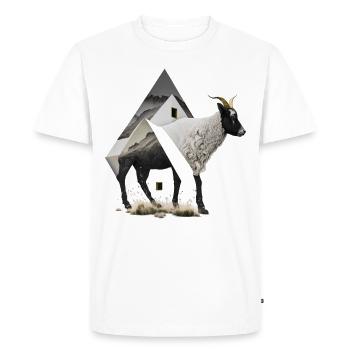 Goat Art Artwork Gift Animal Abstract - T-shirt Premium bio Homme - blanc - Devant - Nico (187cm)