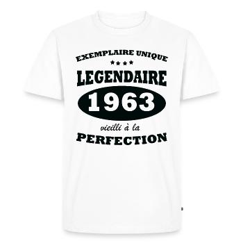 Vintage unique copy 1963 Limited edition - Men's Premium Organic T-Shirt - white - Front - Nico (187cm)