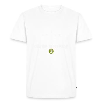 Paris subway shirt 4 septembre - T-shirt Premium bio Homme - blanc - Devant - Nico (187cm)